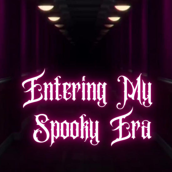 Editable halloween era party party video invitation displayed on a mobile phone, featuring an animated vertical digital invite with music, created in Canva. This premium video invitation template is designed for sharing by text, email, and social media and works with an interactive RSVP website for easy guest response tracking.