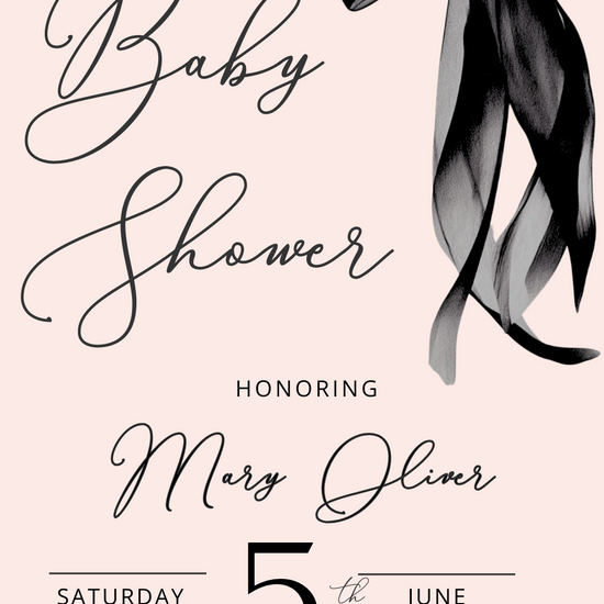 Pink & Black Bow Video Invitation | Digital Coquette Party Invite | Editable Online Template