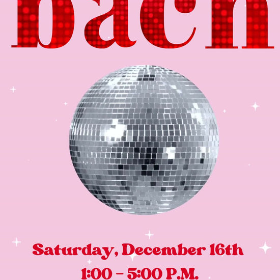 Editable disco bachelorette party party video invitation displayed on a mobile phone, featuring an animated vertical digital invite with music, created in Canva. This premium video invitation template is designed for sharing by text, email, and social media and works with an interactive RSVP website for easy guest response tracking.