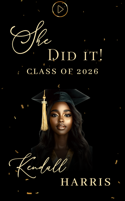 2026 Graduation Invitation Website RSVP Template with Music