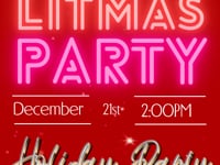 Christmas Party Video Invitation – Litmas Animated Holiday Lights | Digital Evite with Music for Mobile and Text Sharing