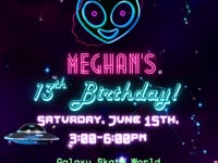 Party Out of This World Alien Birthday Invitation | Mobile Animated Alien Invite | Editable Canva Template