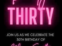 Editable 30th Birthday Video Invitation | Mobile Animated Dirty Thirty Evite | Canva Video Evite Download