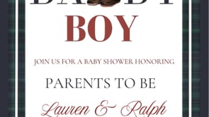 Polo Bear Baby Shower Invitation Website | Animated Baby Shower Invite with Rsvp tracking