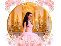 Pink Floral Quinceanera Website Invite |  Sweet 15 16 Evite RSVP Video Invitation | Canva Template
