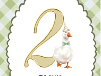 Videoeinladung „Blaue Gans“ | Digitale Einladung zum 1. Geburtstag für Jungen | Online-Vorlage zum Bearbeiten