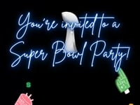 Editable Super Bowl LX Party Video Invitation | Digital Canva Template