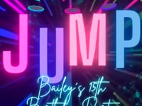 Neon Jump Celebration Video-Einladung | Digitale Glow-Party-Einladung | Bearbeitbare Canva-Einladungsvorlage