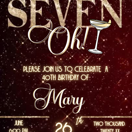 Golden Age Celebration Video Invitation