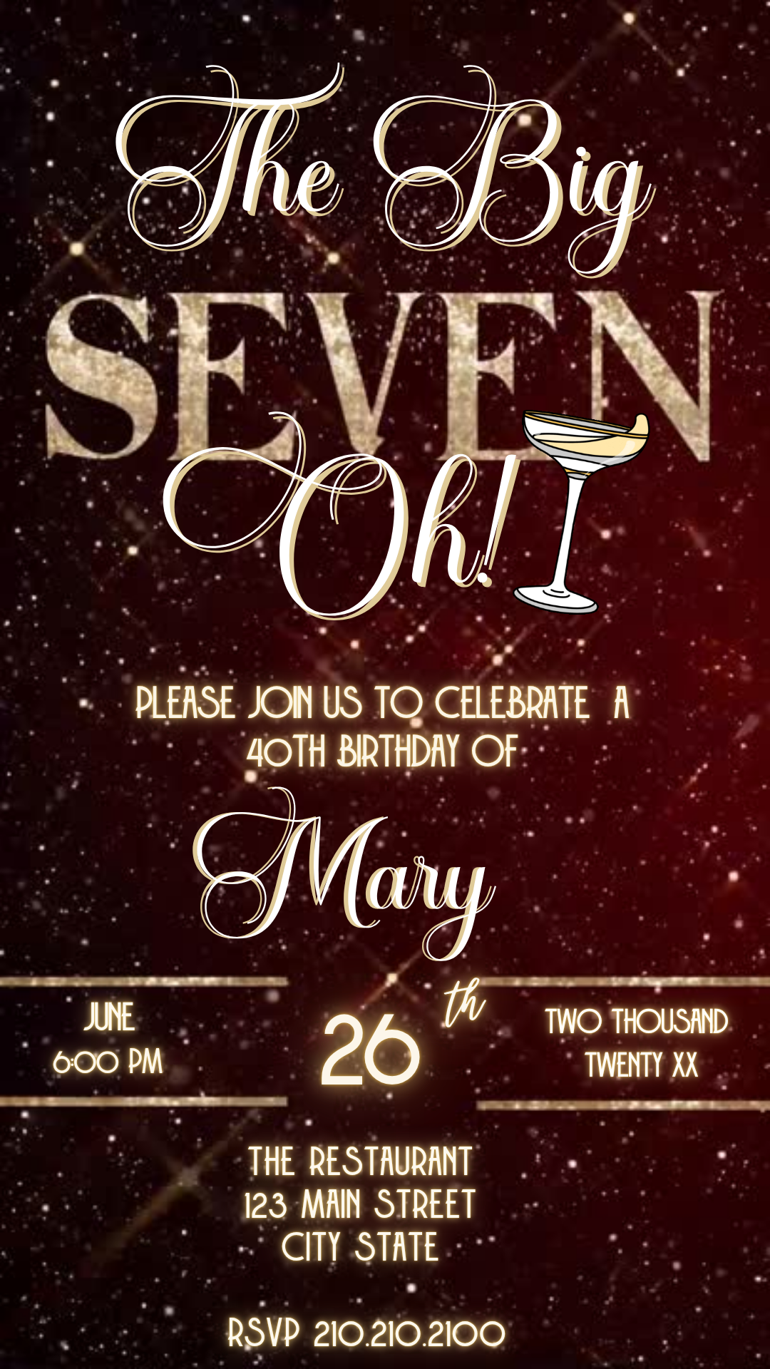 Golden Age Celebration Video Invitation