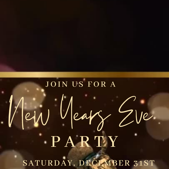 Elegant Gold Ribbon Champagne Video Invitation | Digital New Year's Eve Invite | Editable Online Template