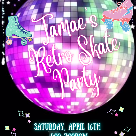 Disco Ball Roller Skate Video Invitation | Digital Retro Skating Invite | Editable Online Template