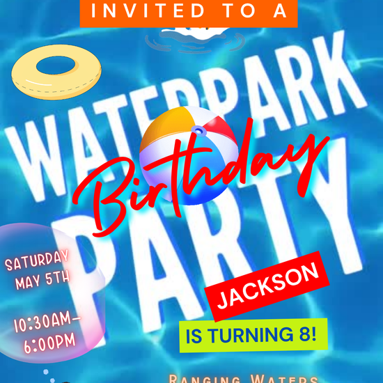 Waterpark Birthday Party Video Invitation