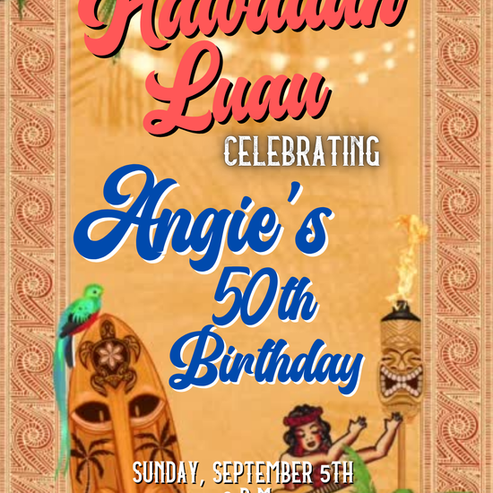 Classic Hawaiian Luau Video Invitation