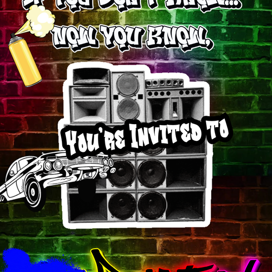 Hip Hop Street Style Video Invitation