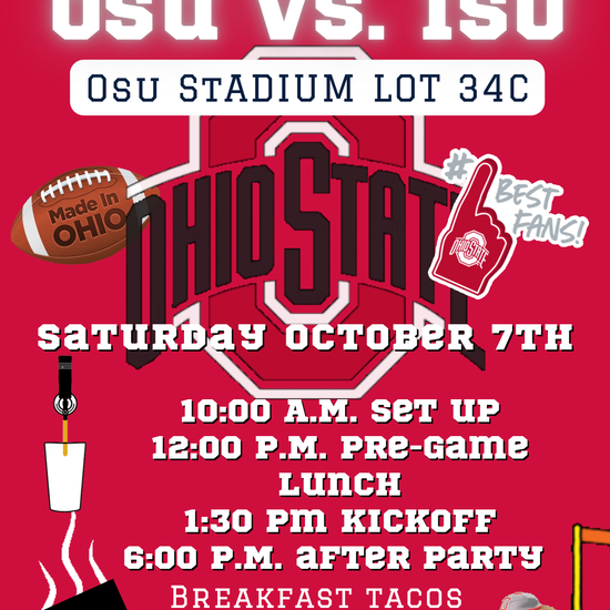 Ohio State Buckeyes Stadium Tailgate Video Invitation | Digital OSU Football Game Day Invite | Editable Online Template