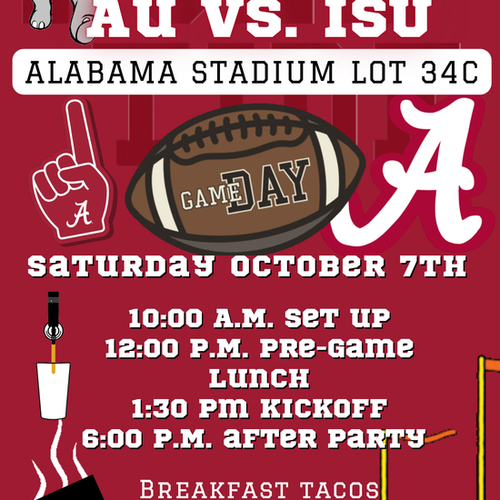 Alabama Crimson Tide Tailgate Video Invitation | Digital Roll Tide Football Stadium Invite | Editable Online Template