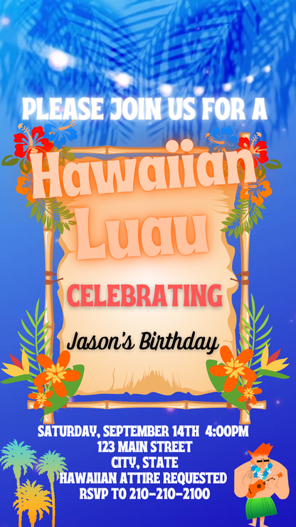 Island Tiki Party Video Invitation