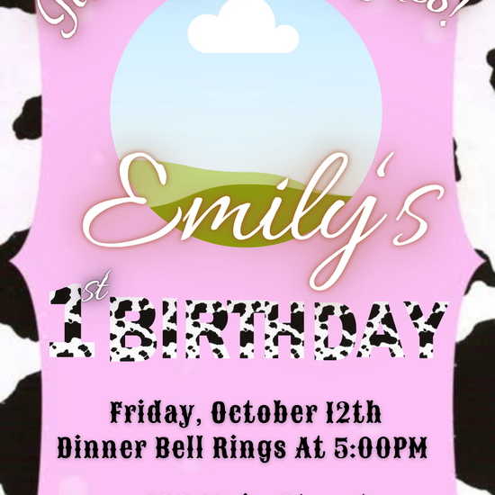 Pink Cowgirl First Rodeo Video Invitation | Digital Western 1st Event Invite | Editable Online Template