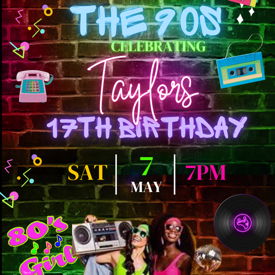 Retro Throwback Video Invitation