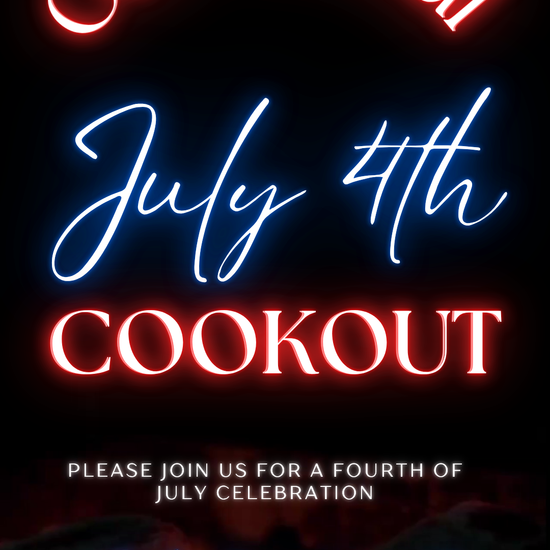 July 4th Cookout Video Invitation – Chill & Grill Independence Day Party Evite