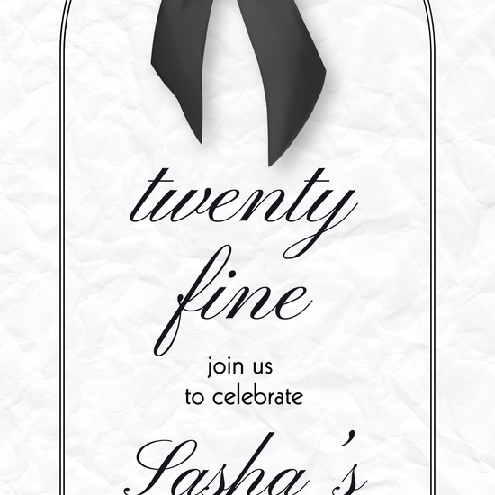 Elegant Twenty Fine Birthday Party Video Invite