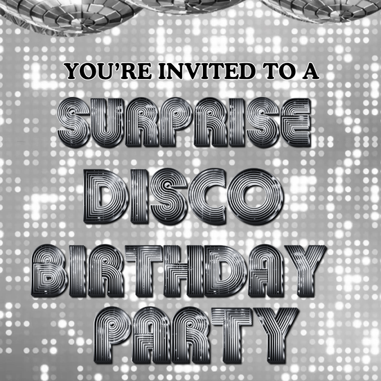 Silver Disco Birthday Party Video Invitation