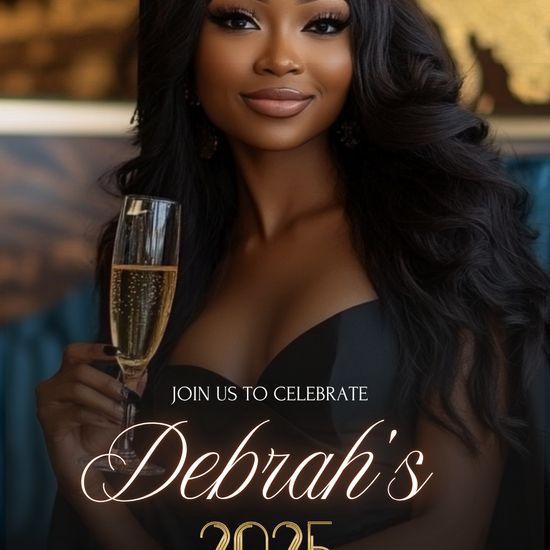 Chic Black & Gold Graduation Party Video Invitation