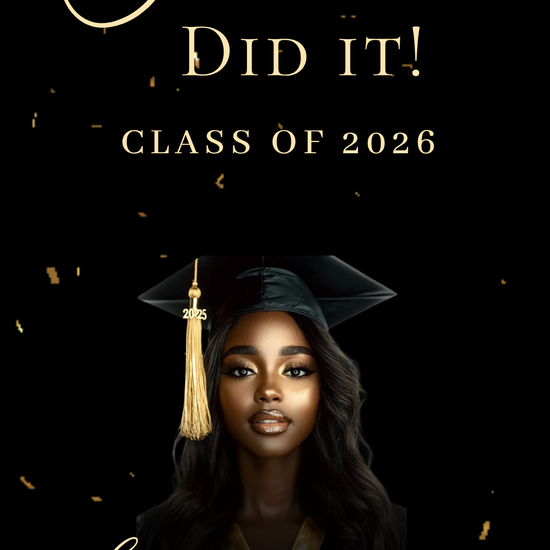 2026 Graduation Video Invitation – Black and Gold Animated Template with Music