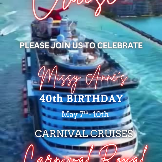 Cruise Ship Ocean Video Invitation | Digital Blue Waters Voyage Invite | Editable Online Template