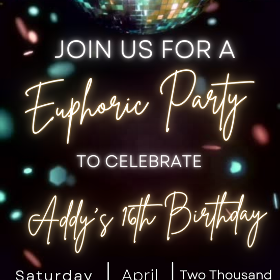 Shimmer Sphere Disco Video Invitation