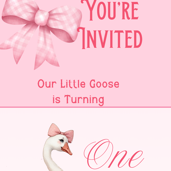 Stylish Baby First Year Video Invitation | Digital Pink Bow Sunglasses Invite | Editable Online Template