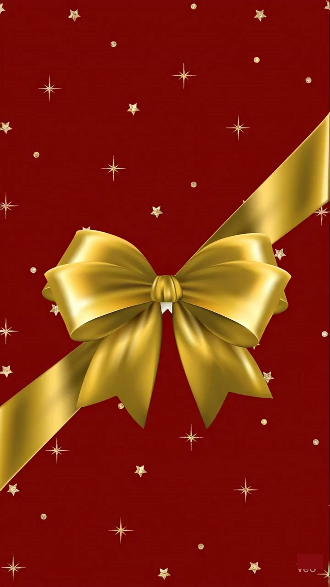 Flying Gift Box Video Invitation | Digital Red Star Tree Ribbon Invite | Editable Online Template