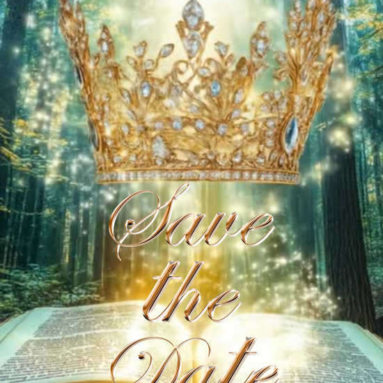 Quinceañera Golden Ball Gown Video Invitation | Digital Princess Tiara Invite | Editable Online Template