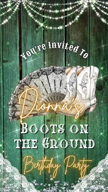 Country Western Birthday Video Invitation