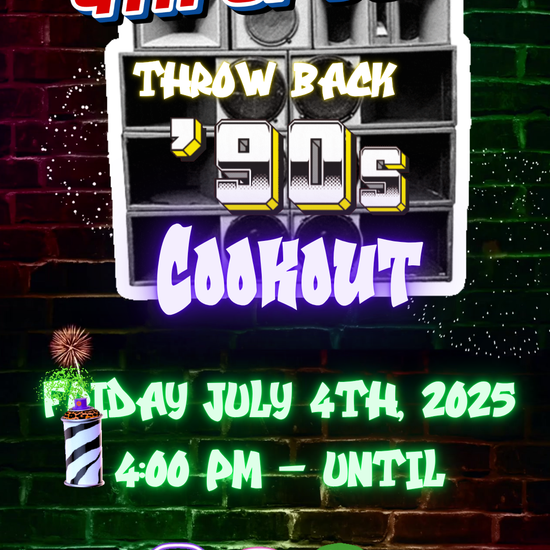4th of July 90s Throwback Cookout Video Invitation – Retro BBQ Party Evite