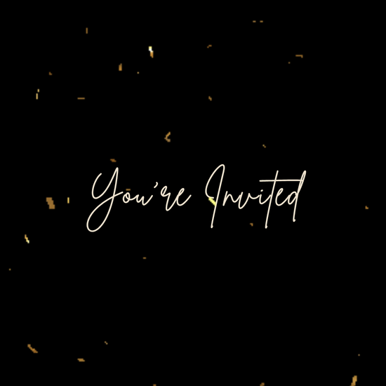 Elegant Balloon Birthday Party Video Invitation – Gold Confetti Animated Evite