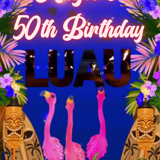 Aloha Tropical Luau Video Invitation