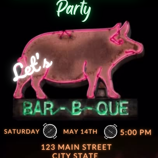 Backyard BBQ Party Video Invitation