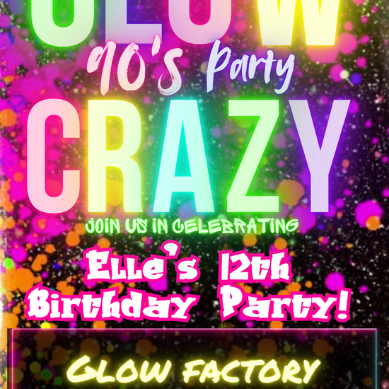 Glow in the Dark Party Video Invitation