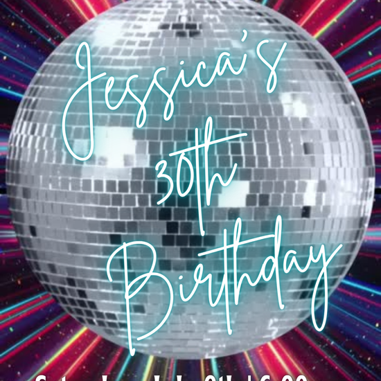Retro Lights Disco Video Invitation
