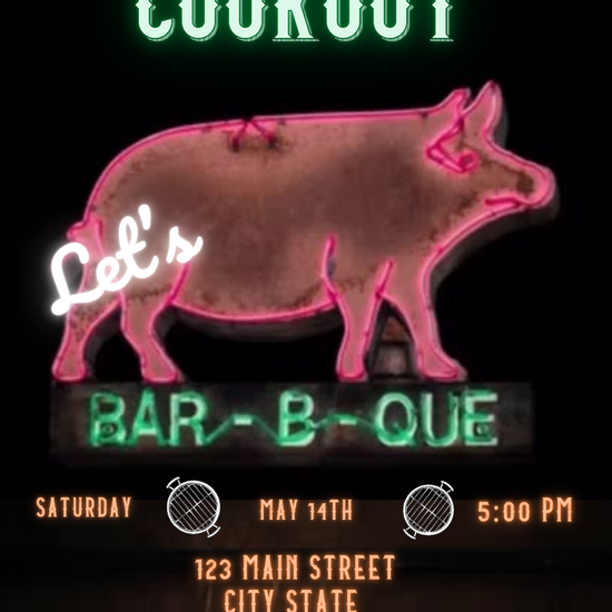 BBQ Cookout Party Video Invitation