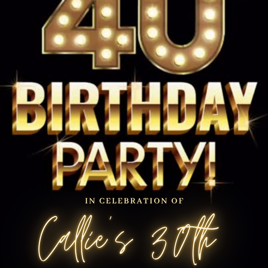 Golden Lights Party Video Invitation
