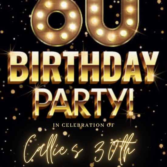 Classic Gold Party Video Invitation