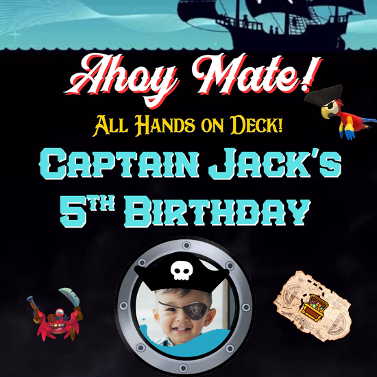 Sail the Seas Digital Video Invitation