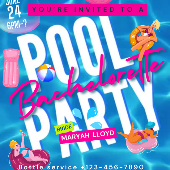 Summer Pool Bash Digital Video Invitation