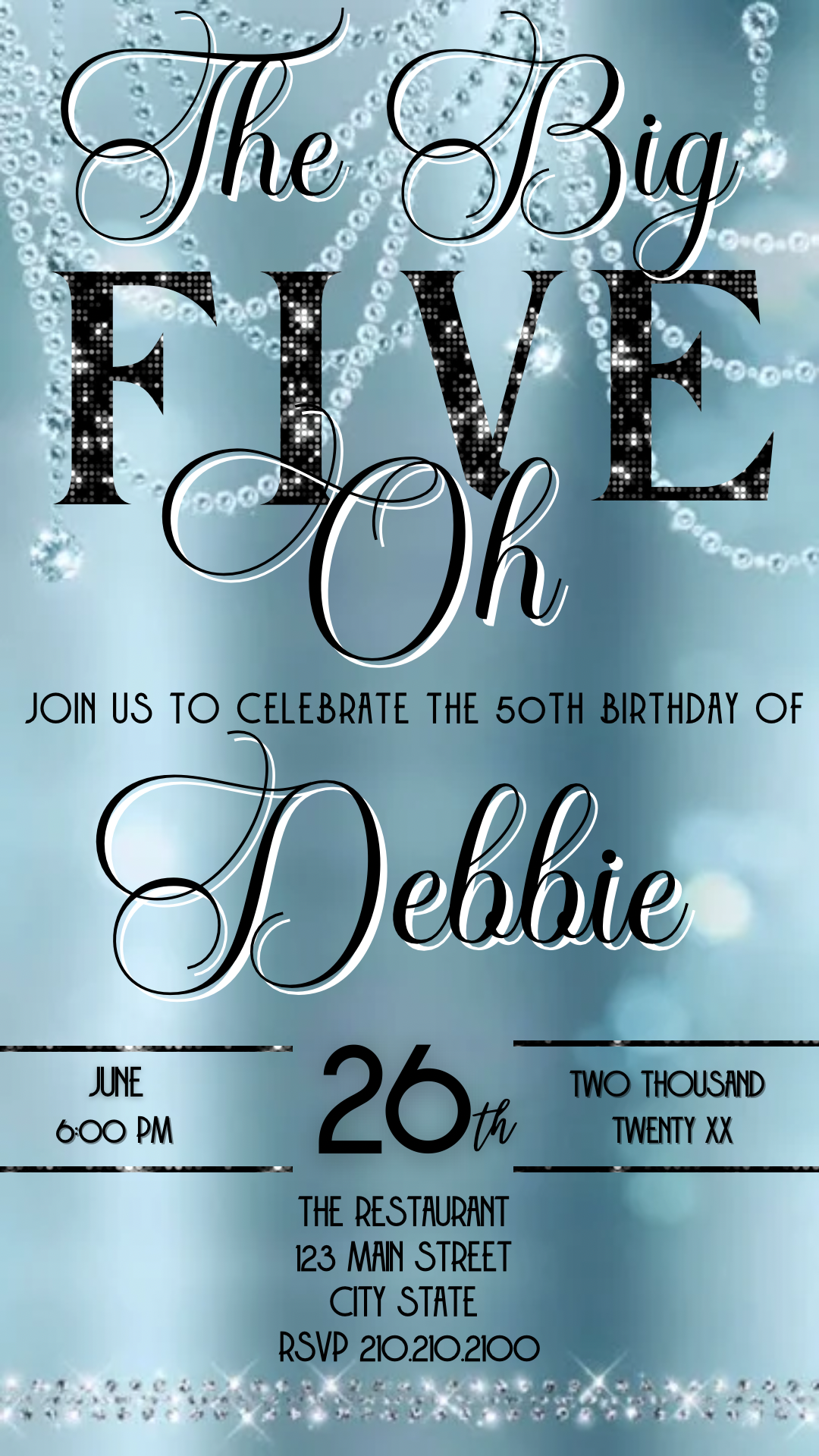 50th birthday video invite