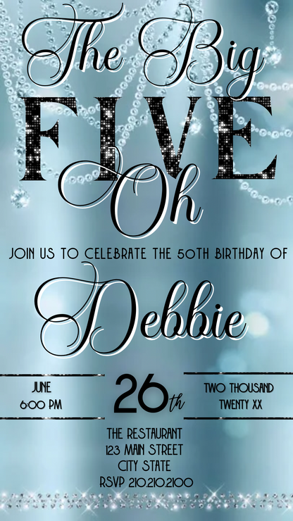 50th birthday video invite