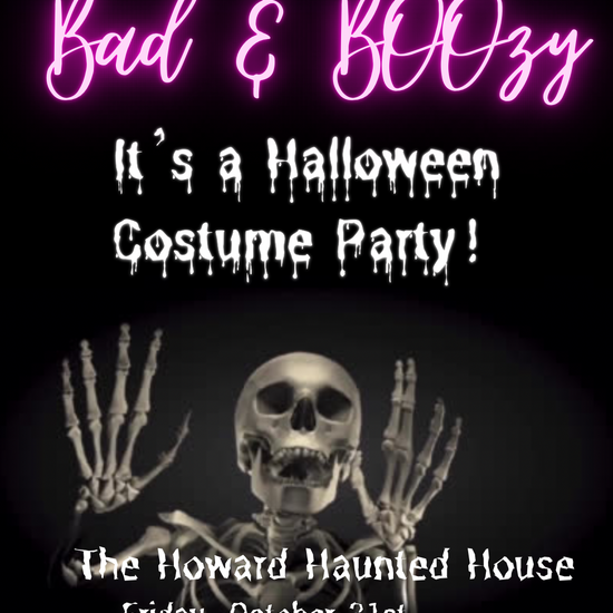 Bad and boozy Halloween invite 