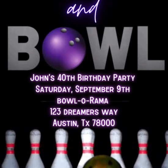 Bowling video invite 
